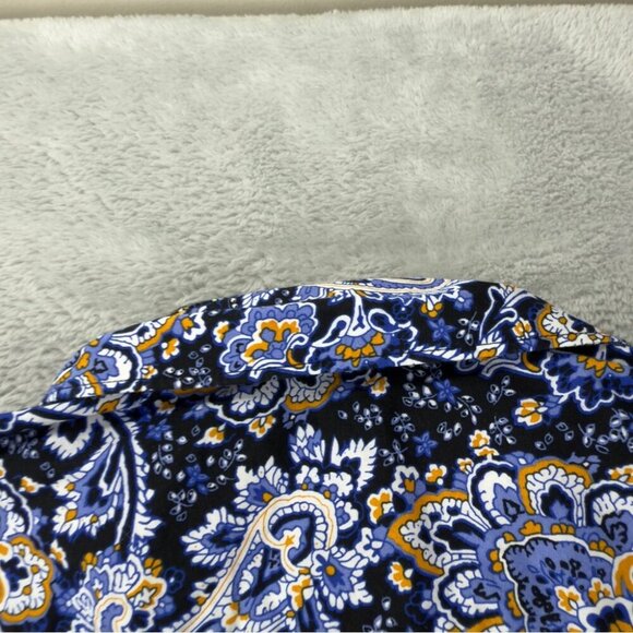 Robert Graham Men's Small Classic Fit Paisley Navy Long Sleeve Shirt - Picture 13 of 15